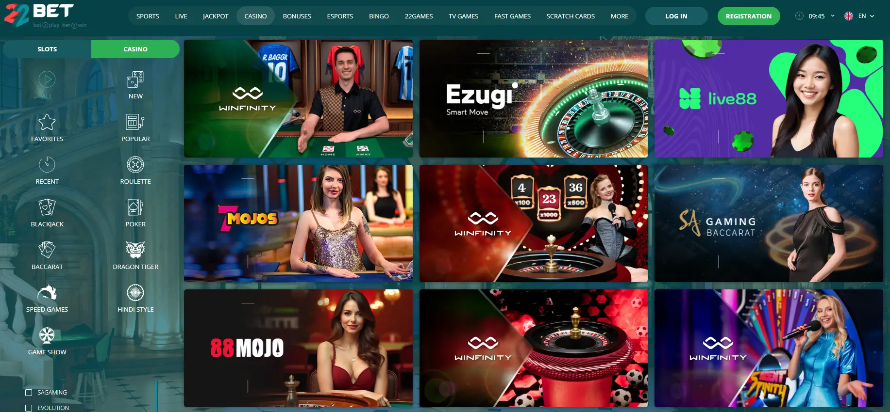 22bet casino